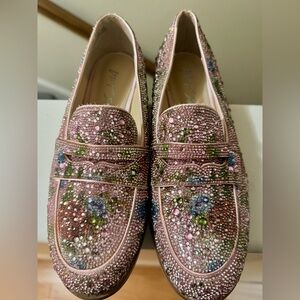 Embellished Pink Loafers